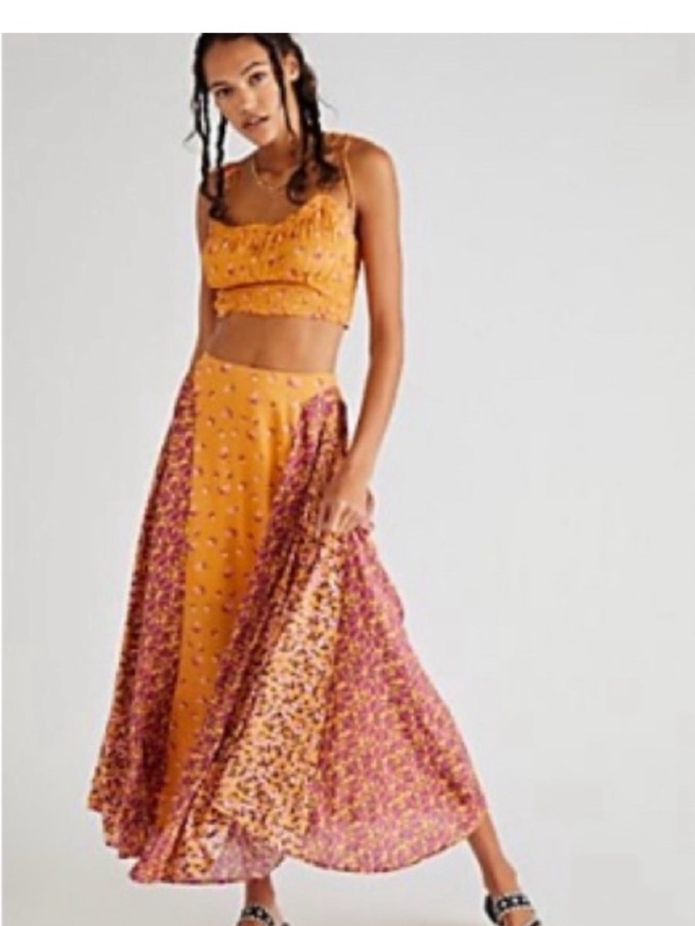 Free people Kaia matching set - tank top and maxi skirt, size large